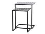 Siena Garden Como Bijzettafelset 39x30x54 cm + 46x33x64 cm, Huis en Inrichting, Tafels | Bijzettafels, Ophalen of Verzenden, Nieuw