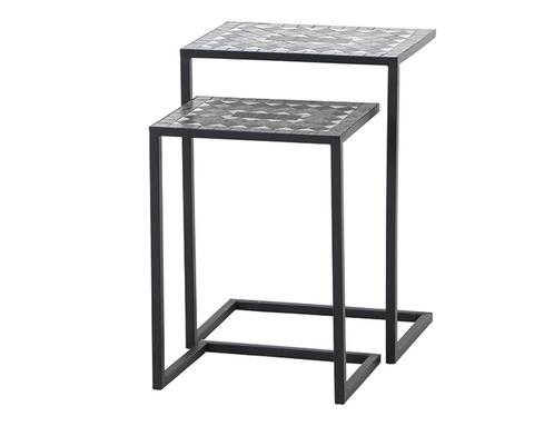Siena Garden Como Bijzettafelset 39x30x54 cm + 46x33x64 cm, Huis en Inrichting, Tafels | Bijzettafels, Ophalen of Verzenden