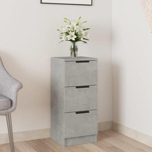 vidaXL Dressoir 30x30x70 cm bewerkt hout betongrijs, Huis en Inrichting, Kasten | Dressoirs, 25 tot 50 cm, Nieuw, Minder dan 50 cm