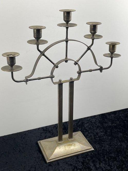 Kaarsenhouder - IJzer - Art Deco Kaarsenhouder, Antiek en Kunst, Kunst | Designobjecten