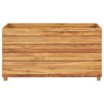 Plantenbak verhoogd 100x40x55 cm gerecycled teakhout en s..., Huis en Inrichting, Verzenden, Nieuw