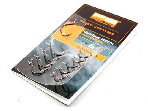 Jungle Barbless Hook Karperhaken 10 st. PB Products, Watersport en Boten, Hengelsport | Karpervissen, Haak, Nieuw, Ophalen of Verzenden