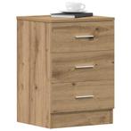 vidaXL Nachtkastjes 2 st 38x35x55cm bewerkt hout artisanaal, Verzenden, Nieuw, Hout