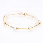 Armband - 18 karaat Geel goud Parel, Sieraden, Tassen en Uiterlijk, Armbanden, Nieuw