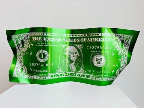 Karl Lagasse (1981) - One Dollar Green Yellow One (43ex) -, Antiek en Kunst, Kunst | Schilderijen | Modern