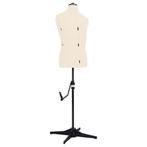 vidaXL Paspop verstelbaar man maat 37-45 crèmekleurig, Kleding | Dames, Kledinghangers, Verzenden, Nieuw