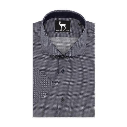 GENTS - Blumfontain korte mouw blauw - M 39/40, Kleding | Heren, Overhemden, Verzenden