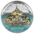 Cookeilanden. 10 Dollars 2023 Mont Saint-Michel, 2 Oz (.999)