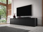 TV-Meubel | Eiken - Grijs of mat zwart | TV-kast | 170x43x48, Nieuw, 150 tot 200 cm, Overige materialen, Industrieel, modern, landelijk