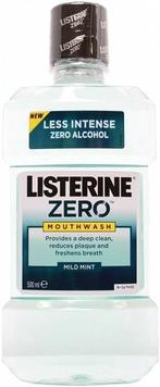 LISTERINE ZERO MILD MINT MONDWATER FLACON 500 ML, Sieraden, Tassen en Uiterlijk, Uiterlijk | Mondverzorging, Nieuw, Verzenden