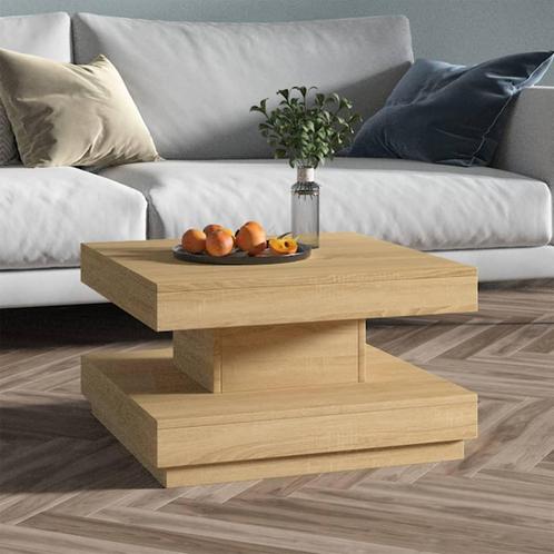 vidaXL Salontafel 60x60x35 cm MDF lichtbruin, Huis en Inrichting, Tafels | Salontafels, 50 tot 100 cm, Nieuw, Overige materialen