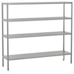 GGM Gastro | RVS opbergrek ECO - 2000x500mm - met 4 planken, Verzenden