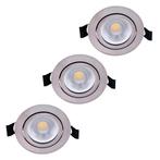 Set van 3 LED downlighters | Inbouw | 5 watt dimbaar | Dim t, Verzenden, Nieuw