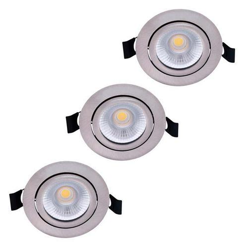 Set van 3 LED downlighters | Inbouw | 5 watt dimbaar | Dim t, Huis en Inrichting, Lampen | Plafondlampen, Nieuw, Verzenden