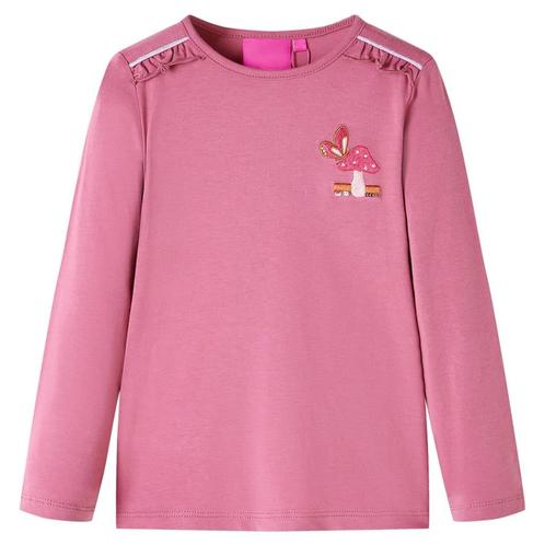 vidaXL Kindershirt met lange mouwen 128 frambozenkleurig, Kinderen en Baby's, Kinderkleding | Overige, Nieuw, Verzenden
