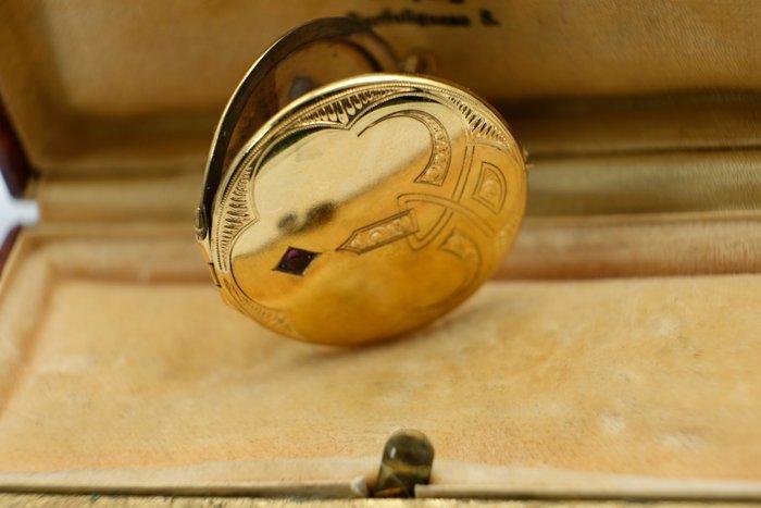 Handmade - Medaillon - 18 karaat Goud gevuld, Geel goud,, Sieraden, Tassen en Uiterlijk, Antieke sieraden