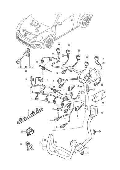 VAG VW kabelboom voor motor CZDA  04E971627BL, Auto-onderdelen, Motor en Toebehoren, Verzenden