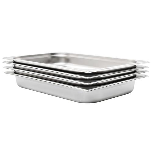 vidaXL Gastronormbakken 4 st GN 1/1 65 mm roestvrij staal, Huis en Inrichting, Keuken | Keukenbenodigdheden, Nieuw, Verzenden