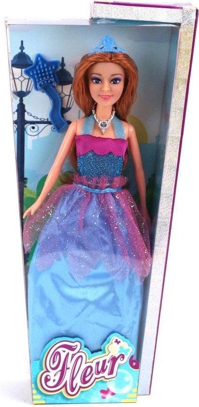 Fleur Prinses Pop met borstel - 1 stuk assorti uitgeleverd, Kinderen en Baby's, Speelgoed | Poppen, Ophalen of Verzenden