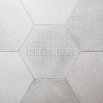 Hexagon decor zeshoek tegels licht grijs 25x30cm, Nieuw, Keramiek, Ophalen of Verzenden, 10 m² of meer