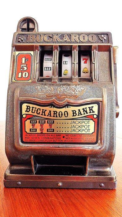 BUCKAROO - Gokautomaat - JACKPOT - BUCKAROO BANK - JACKPOT, Antiek en Kunst, Antiek | Wandborden en Tegels