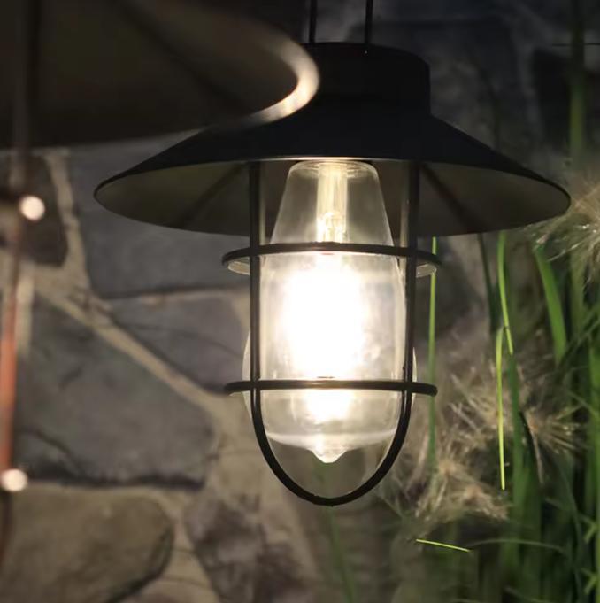 Solar Wolfraam LED Lantaarn – Hanglamp, Waterdicht en Retro, Huis en Inrichting, Lampen | Hanglampen, Nieuw, Verzenden
