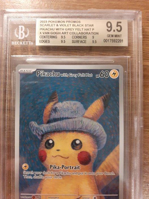 Pokémon - Beckett 9.5 - Pikachu with grey felt hat, Hobby en Vrije tijd, Verzamelkaartspellen | Pokémon