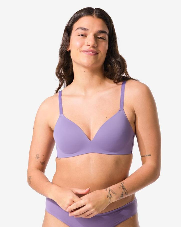 HEMA Voorgevormde bh zonder beugel lichtpaars, Kleding | Dames, Ondergoed en Lingerie, Verzenden
