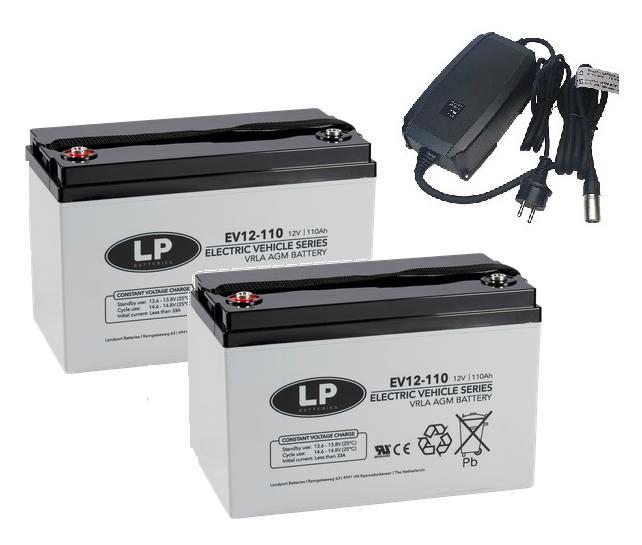 Landport (LP) 2x EV12-110 accus 12 volt 110 ah + IMPULS II, Auto-onderdelen, Accu's en Toebehoren, Nieuw, Ophalen of Verzenden