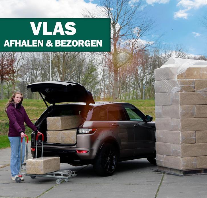 Vlas 48 balen stalstrooisel voor paard nu tegen bodemprijzen, Dieren en Toebehoren, Dierenvoeding, Overige soorten, Verzenden