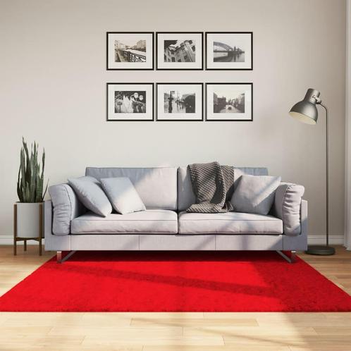 vidaXL Vloerkleed OVIEDO laagpolig 160x160 cm rood, Huis en Inrichting, Stoffering | Tapijten en Kleden, Rood, Nieuw, Verzenden