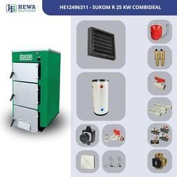 SUKOM R25 25 kW houtpellet - Bedrijfsverwarming combideal, Doe-het-zelf en Verbouw, Verwarming en Radiatoren, Nieuw, Ophalen of Verzenden