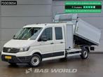 Volkswagen Crafter 140pk Dubbel Cabine Kipper met Kist Trekh, Gebruikt, Euro 6, Volkswagen, Wit