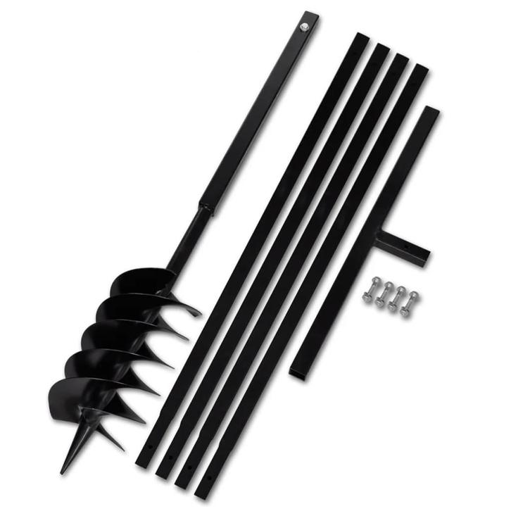 vidaXL Grondboor met handvat 150 mm en verlengstukken 5 m, Tuin en Terras, Hand-tuingereedschap, Nieuw, Verzenden