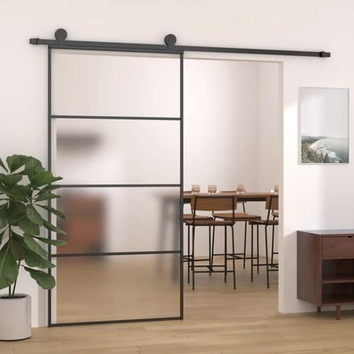 vidaXL Schuifdeur 102,5x205 cm mat ESG-glas en aluminium, Doe-het-zelf en Verbouw, Deuren en Horren, Nieuw, Verzenden