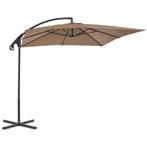 Schaduwdoek 250x250 taupe | retourdeal 64% korting, Tuin en Terras, Kantelbaar, Nieuw, Zweefparasol, 2 tot 3 meter