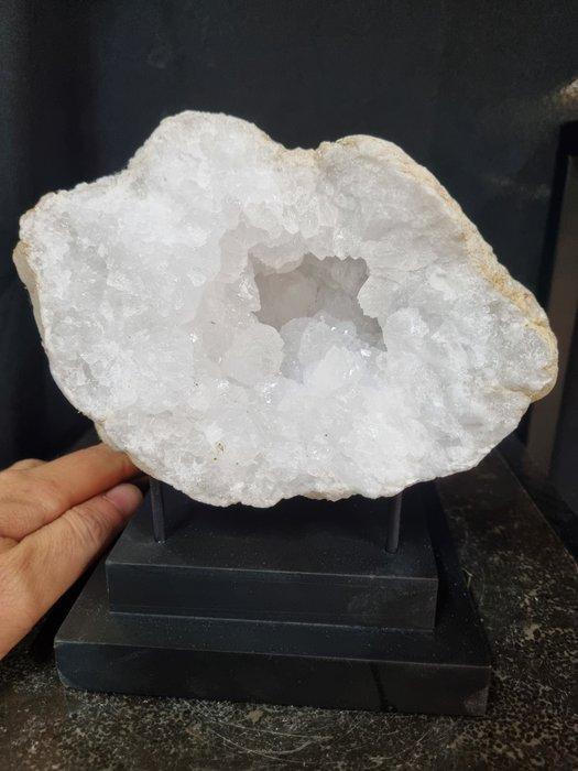 Kwarts HQ Grote bergkristal Geode - Hoogte: 185 mm -, Verzamelen, Mineralen en Fossielen