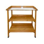 Lendo Online Oppottafel 73x37x92 cm Vurenhout Bruin, Verzenden, Nieuw