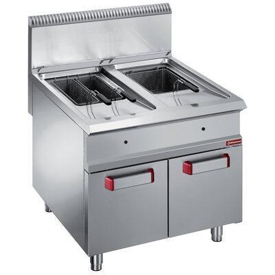 Gasfriteuse met 2 kuipen van 18 liter (2x 18 kw) op gesloten, Zakelijke goederen, Horeca | Keukenapparatuur, Nieuw in verpakking
