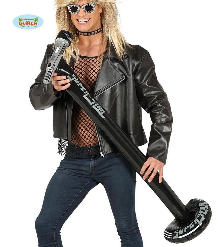 Opblaasbaar Microfoon met standaard 115cm, Hobby en Vrije tijd, Feestartikelen, Nieuw, Ophalen of Verzenden