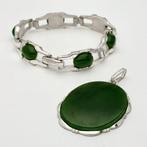 Zonder minimumprijs - 2-delige sieradenset Zilver - Nefriet