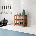 [en.casa] Keukenkast organizer Multia 40x43x15 cm houtkleuri, Huis en Inrichting, Nieuw, Verzenden