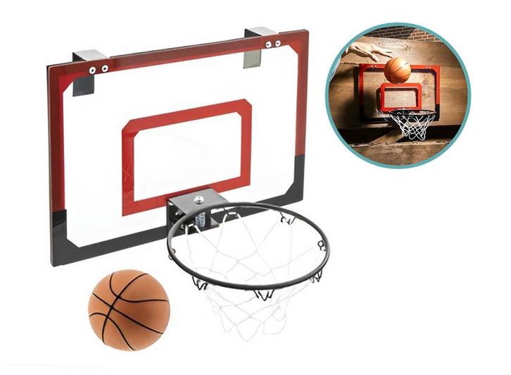 Mini basketbalbord 45 x 30 cm met ring Ø20 cm bal en net, Hobby en Vrije tijd, Overige Hobby en Vrije tijd, Nieuw, Verzenden