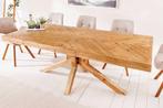 Massief houten eettafel MOSAIK 200 cm natuurlijk gerecycled, Huis en Inrichting, Tafels | Eettafels, Ophalen of Verzenden, Nieuw