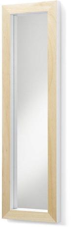 LaForma Drop Spiegel 98x28cm - Frame Blank Hout - Wit, Huis en Inrichting, Verzenden, Nieuw