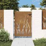 vidaXL Poort 85x125 cm grasontwerp cortenstaal, Verzenden, Nieuw