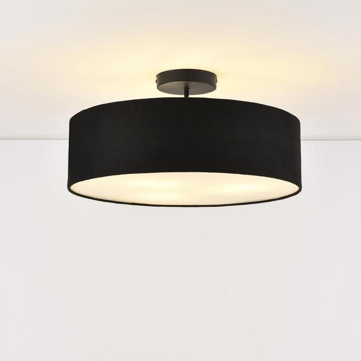 Plafondlamp Missouri plafonnière Ø45 cm zwart en wit 3xE27, Huis en Inrichting, Lampen | Plafondlampen, Verzenden