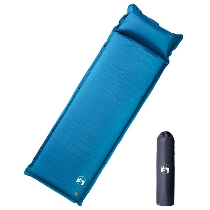 vidaXL Kampeermatras met kussen zelfopblazend 1-persoons, Caravans en Kamperen, Slaapzakken, Nieuw, Verzenden