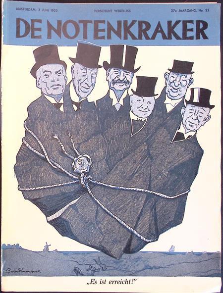 Het nieuwe kabinet slaat in op spotprent (lijst optie), Antiek en Kunst, Kunst | Litho's en Zeefdrukken, Verzenden