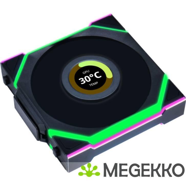 Lian Li UNI FAN SL Wireless LCD 120mm 1-Pack Black, Computers en Software, Computerkoelers, Nieuw, Verzenden